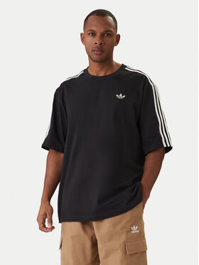 adidas adidas Футболка adicolor 3-Stripes KD4095 Чорний Oversize