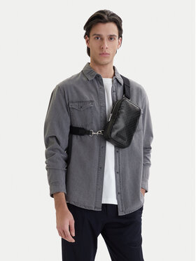 Calvin Klein Geantă crossover Calvin Klein Emblem Aop Coated Square Sling LV04D3335G Negru
