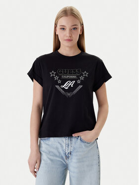 Guess Guess Футболка W6RI30 I3Z14 Чорний Regular Fit