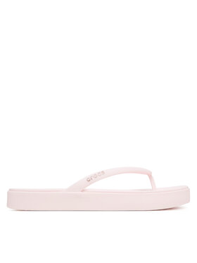 Crocs Šlepetės per pirštą Crocs Miami Square Flatform Flip 214161 Šviesiai rožinė