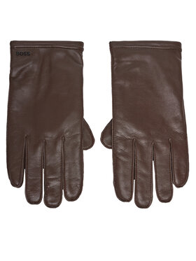 BOSS Pánské rukavice Boss Kranton 50526680 Hnědá