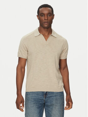 Calvin Klein Calvin Klein Pólóing K10K114087 Bézs Regular Fit