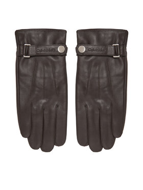 Calvin Klein Vīriešu cimdi Calvin Klein Logo Strap LV04D8035G Brūns