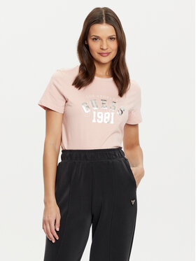 Guess Guess Marškinėliai V5RI06 I3Z14 Rožinė Regular Fit