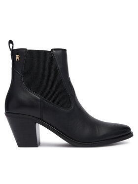 Tommy Hilfiger Aulinukai Tommy Hilfiger Leather Western Chelsea Boot FW0FW09582 Juoda