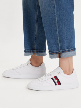 Tommy Hilfiger Sneakers Tommy Hilfiger Icon Court Light Webbing FW0FW09602 Bianco