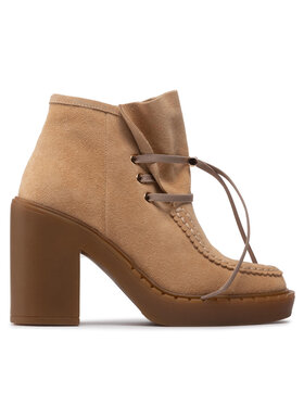 Simple Šnurovacia obuv Simple SL-34-02-000074 Béžová