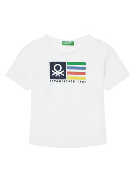 United Colors Of Benetton United Colors Of Benetton Póló 3I1XG10HT Fehér Regular Fit