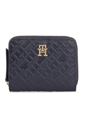 Tommy Hilfiger Peňaženka Tommy Hilfiger Th Refined Med Za Mono AW0AW15755 Tmavomodrá