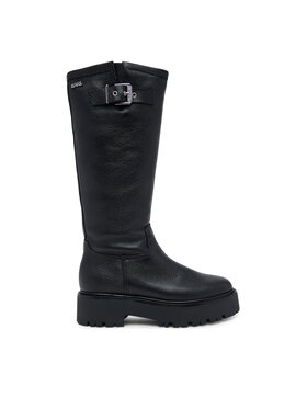 KARL LAGERFELD Kozačky KARL LAGERFELD Burly Biker KL43490W Černá