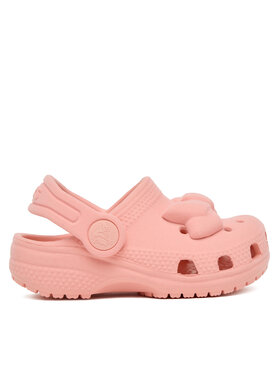 Crocs Şlapi Crocs Toddler Classic Velvet Bow Clog 211887 Roz