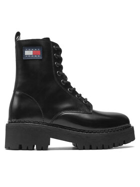 Tommy Jeans Schnürstiefeletten Tommy Jeans Urban Tommy Jeans Lace Up Boot EN0EN01995 Schwarz