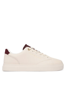 Tommy Hilfiger Sneakersy Tommy Hilfiger Th Feminine Cupsole Monogram FW0FW09606 Kremowy