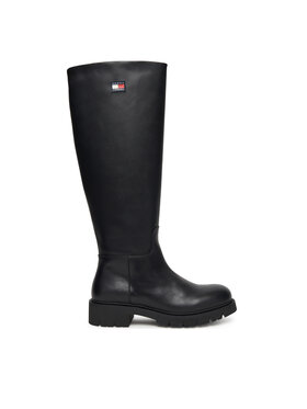 Tommy Jeans Zābaki Tommy Jeans Tjw Stretchy Long Shaft Boot EN0EN02828 Melns