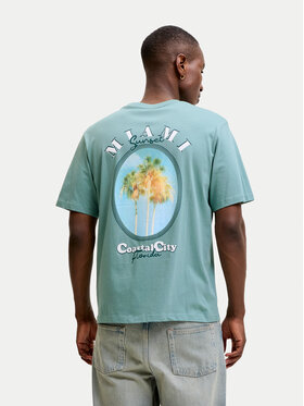 Jack & Jones Jack & Jones Camiseta City Photoprint 12288353 Verde Regular Fit