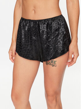 Hunkemöller Hunkemöller Pižamos šortai 203224 Juoda Comfortable Fit