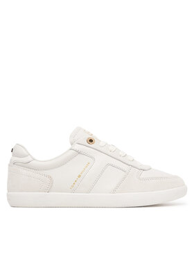 Tommy Hilfiger Laisvalaikio batai Tommy Hilfiger Th Tribeca Sneaker Premium FW0FW09483 Kreminė