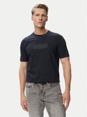 BOSS BOSS Camiseta Logo Tape 50566606 Azul marino Regular Fit