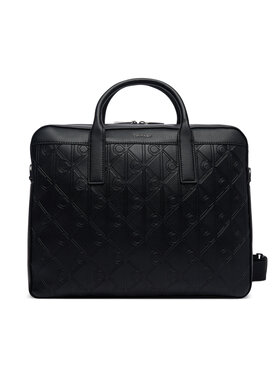 Calvin Klein Aktovka Calvin Klein Emblem Aop Deboss LV04D3561G Černá