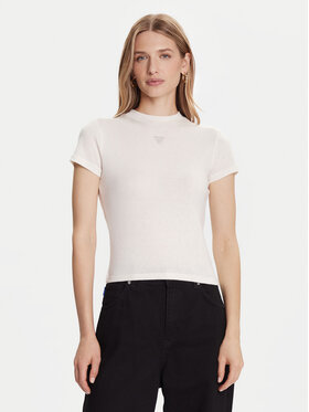 Guess Guess Футболка W5BP07 KCGM2 Écru Slim Fit