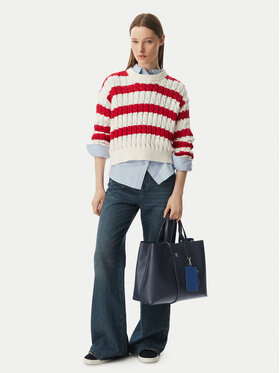 Tommy Hilfiger Handtasche Tommy Hilfiger Th Icon Satchel AW0AW18723 Dunkelblau