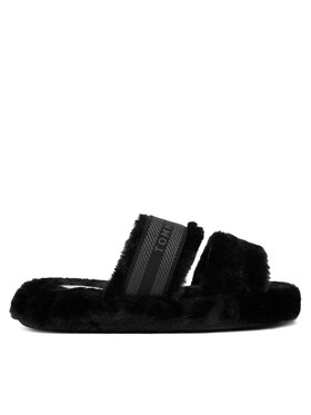 Tommy Hilfiger Bačkory Tommy Hilfiger Hilfiger Fur Slipper FW0FW08854 Černá