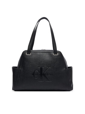 Calvin Klein Borsetta Calvin Klein Pockets Monologo Tote LV04F3689G Nero
