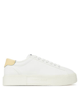 Tommy Jeans Sneakersy Tommy Jeans Tjw Flatform Canvas Sneaker EN0EN02792 Écru