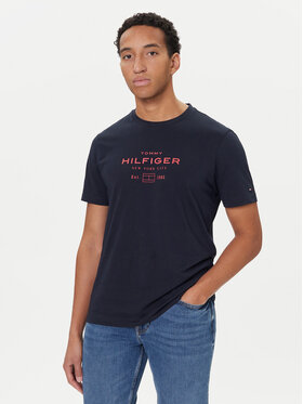 Tommy Hilfiger Tommy Hilfiger Camiseta Stack Graphic MW0MW40002 Azul marino Regular Fit