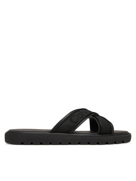 Calvin Klein Šlepetės Calvin Klein Sq Molded Sandal Xcross Wb HM0HM02101 Juoda