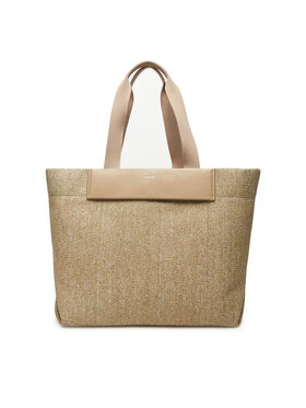 Calvin Klein Kabelka Calvin Klein Ck Raffia Large Shopper K60K613025 Béžová
