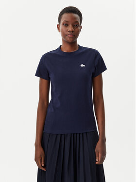 Lacoste Lacoste Футболка TF9246 Cиній Slim Fit