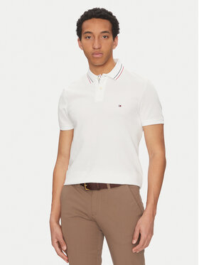 Tommy Hilfiger Tommy Hilfiger Polo Placket Interest MW0MW38459 Λευκό Regular Fit