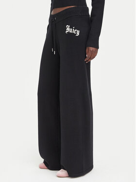 Juicy Couture Juicy Couture Πλεκτό παντελόνι JCWBJ226310 Μαύρο Relaxed Fit