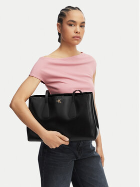 Calvin Klein Handtasche Calvin Klein Ck Medium Work Tote LV04F3442G Schwarz