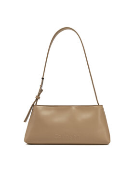 Calvin Klein Kabelka Calvin Klein Embossed Logo Shoulder Bag K60K612550 Béžová