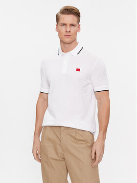 HUGO Hugo Polo marškinėliai Deresino232 50490775 Balta Slim Fit