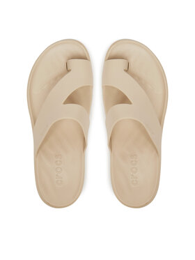 Crocs В'єтнамки Crocs Getaway Platform Toe Loop 210834 Бежевий
