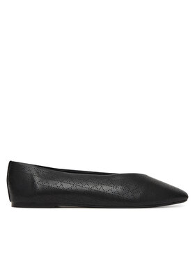 Calvin Klein Baleríny Calvin Klein Square Ballerina Aop Lth HW0HW02936 Černá