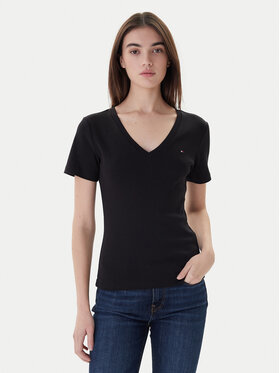 Tommy Hilfiger Tommy Hilfiger Marškinėliai New Cody WW0WW40584 Juoda Slim Fit