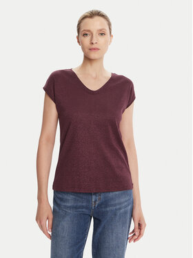 ONLY ONLY Camiseta Silvery 15136069 Guinda/burdeos Loose Fit