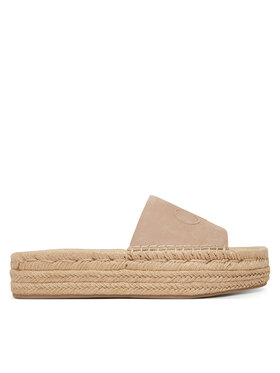 Calvin Klein Espadrilles Calvin Klein Flatf Espa Mule Nub Mg HW0HW02890 Bézs