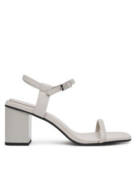 Calvin Klein Sandales Calvin Klein Block Heel Sandal 75 Lth HW0HW02650 Pelēks