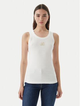 Luisa Spagnoli Luisa Spagnoli Top Bordo 543281 Blanco Slim Fit