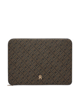 Tommy Hilfiger Portatīva datora apvalks Tommy Hilfiger Th Icon Laptop Case Mono Print AW0AW18929 Melns