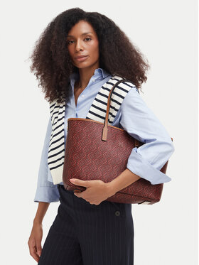 Tommy Hilfiger Kabelka Tommy Hilfiger Th Monoplay Tote Le AW0AW17416 Tmavo červená