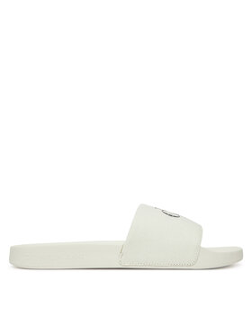 Calvin Klein Jeans Pantoletten Calvin Klein Jeans Slide Monologo Cv YM0YM01367 Weiß