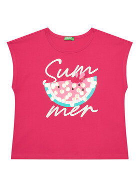 United Colors Of Benetton United Colors Of Benetton Футболка 3I1XC10P0 Рожевий Regular Fit