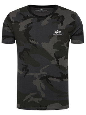 Alpha Industries Alpha Industries Póló Basic T Small Logo Camo 188505C Szürke Regular Fit