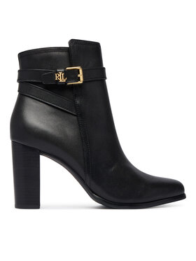 LAUREN RALPH LAUREN Stiefeletten LAUREN RALPH LAUREN Brooke II Calfskin Bootie Heel 802974475004 Schwarz
